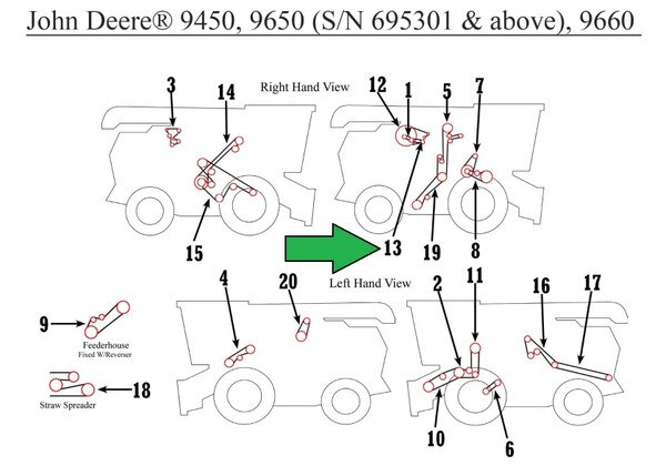H146636 Rotary Screen Drive Belt JD